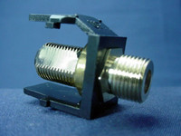 Leviton Black Quickport Gold F-Type Coaxial Cable Connector Jack Coax 40831-BE