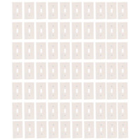 70 Leviton 1-Gang Almond Toggle Switch Cover Plastic Wallplate Switchplates 82001