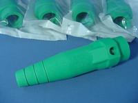 5 Leviton Green 18 Series Male Cam Plug Connector Insulating Sleeves 18SDM-14G