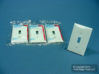 4 Leviton White Unbreakable Toggle Switch Cover Wall Plates Switchplates 80701-W