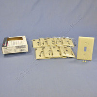 10 Cooper Ivory Standard 1-Gang Unbreakable Toggle Switch Cover Wall Plate Switchplates 5134V