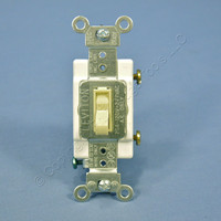 Leviton Ivory COMMERCIAL Framed Toggle Wall Light Switch 20A Single Pole 54521-2I Bulk