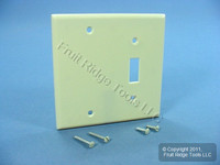 Leviton Ivory 2-Gang Combination Switch Cover Switchplate Blank Wall Plate Box Mount 86006