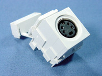 Leviton White QuickPort 4-Pin S-Video Jack 110 Termination Cat 5 5e 6 40734-W