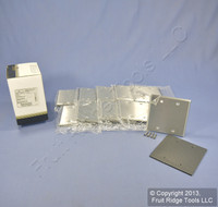 10 Leviton ALUMINUM 2-Gang Weather Resistant Blank Cover Wall Plates w/ Gasket Box Mount 83025-EXT