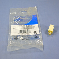 Leviton Ivory Leviton Quickport RCA Video Gold Barrel Jack with Yellow Stripe 40830-BIY