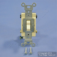 Leviton Ivory 4-Way COMMERCIAL Quiet Toggle Wall Light Switch 15A Bulk CS415-2I