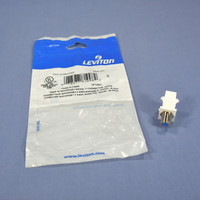 Leviton White Quickport F-Type Coaxial Video Cable Jack 75-Ohm w/ BLUE Center 41084-FWF