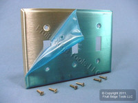 Leviton NON-MAGNETIC Stainless Steel 3-Gang Toggle Switch Cover Wallplate Switchplate 84011-40
