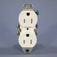 Cooper White TAMPER RESISTANT Duplex Receptacle Outlet NEMA 5-15R 15A 125V Bulk TR270W NO EARS