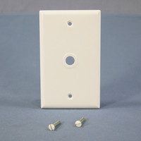 Eagle White Telephone Coaxial Cable Thermoset Wallplate Cover .375" Hole 2128W