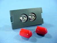 Leviton Black MOS Duplex FC SM/MM Fiber Optic Coupling Jack Insert Module 41291-PFE