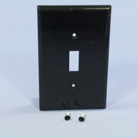 Cooper Black UNBREAKABLE Mid-Size Switch Cover Nylon Wallplate Switchplate PJ1BK