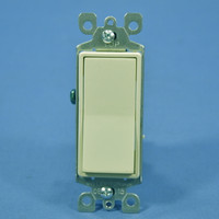 Leviton Decora Almond Rocker Wall Light Switch 15A 120/277V Single Pole Residential Grade 5601-2A