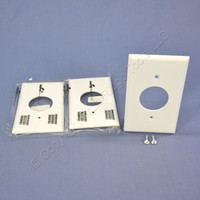 3 Cooper White Standard 1-Gang 1.406" Thermoplastic UNBREAKABLE Single Receptacle Wallplate Outlet Covers 5131W