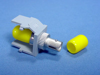 Leviton Gray Quickport Fiber Optic ST Connector Jack SM/MM Phosphor Bronze 41084-SGF
