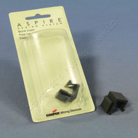 2 Cooper Aspire Silver Granite Solid Modular Wallplate Blank Port Filler Inserts 9558SG