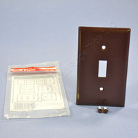 Ace Brown Thermoset RESIDENTIAL 1-Gang Toggle Switch Wallplate Cover Plate 31210