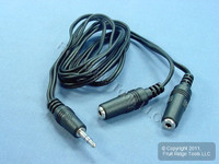 Leviton Stereo Y Adapter Mini Plug Jack Share Music DVD 3.5mm C5404