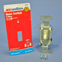 Ace Ivory Residential Grade 3-Way Quiet Toggle Wall Light Switch 15A 120V 31119