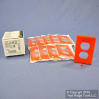 10 New Unbreakable Leviton Orange ISOLATED GROUND Receptacle Wallplates 80703-IG