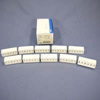 10 Leviton White Polarized Triple Tap Outlet Adapters NEMA 1-15R 15A 125V 63-W