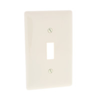 Hubbell Ivory Unbreakable Nylon Toggle Switch Cover Wall Plate Switchplate NP1I