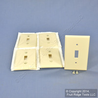 5 Leviton Almond Standard 1Gang Toggle Switch Cover Wallplate Switchplates 82001