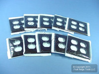 10 Leviton Brown 2-Gang Outlet Covers Duplex Receptacle Plastic Wallplates 85016