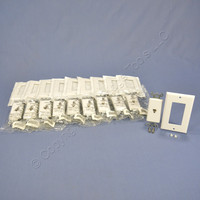 10 Leviton White Decora Phone Jack Telephone Wallplates 4-Conductor 6-Position Type 625 40649-W
