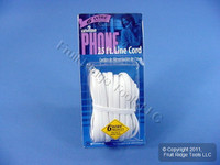 Leviton White 25 Ft Phone Cord Telephone Line 6-Wire Modular C2613-25W