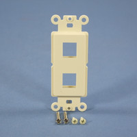 Cooper Almond 2-Port 110 Style Decorator Mounting Strap Wallplate Cover 5522-5EA
