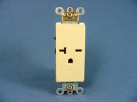 Leviton Ivory Decora COMMERCIAL Receptacle Single Outlet 250V 20A Bulk 16451-I