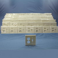 50 Leviton MIDWAY White 2-Gang Switch Receptacle Wallplates Outlet Switchplate Covers 80505-W