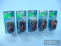 5 Leviton 25 Ft Audio Stereo Video Dubbing Transfer Patch Cable RCA Plugs Shielded C5451-25