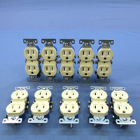10 Cooper Almond Straight Blade Duplex Outlet Receptacles NEMA 5-15R 15A 270A