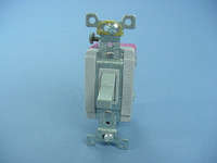 Cooper Arrow Hart Gray INDUSTRIAL AC Toggle Wall Light Quiet Switch 20A AH1221GRY