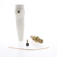 Leviton White 18 Series Detachable Male Cam-Type Plug Crimped 400A 600V 18D27-W