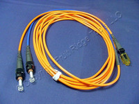 3M Leviton Fiber Optic Multi-Mode Duplex Patch Cable Cord MT-RJ ST 50 50DTM-M03