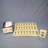 25 Cooper Ivory Mid-Size 1-Gang Unbreakable Receptacle Nylon Wallplate Outlet Covers PJ8V