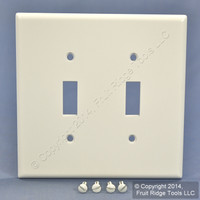 Leviton White MIDWAY 2-Gang Toggle Switch Cover Wall Plate Switchplate 80509-W