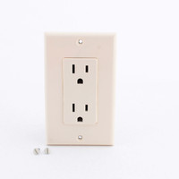 DIB Almond Straight Blade Decorator Receptacle Outlet NEMA 5-15R 15A 125V 552453