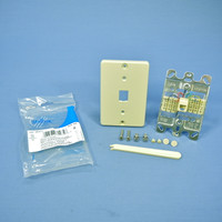 Leviton Ivory QUICKCONNECT Wall Mount Phone Jack Type 630A Telephone Outlet 40263-I