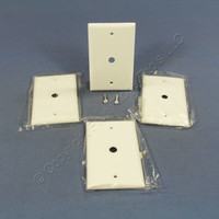4 Eagle White Telephone Coaxial Cable Thermoset Wallplate Covers .375" Hole 2128W