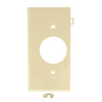 Leviton Ivory Sectional Receptacle Wallplate End 1.406" Outlet PSE7-I