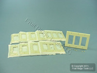 10 Leviton Ivory Decora 3-Gang Flush Thermoset Wallplate GFCI GFI Covers 80411-I
