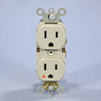 Leviton Gray ISOLATED GROUND Industrial Grade Receptacle Duplex Outlet 15A 5262-IGG-283