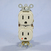 Leviton Gray ISOLATED GROUND Industrial Grade Receptacle Duplex Outlet 15A 5262-IGG-283