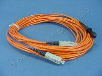 10M Leviton Fiber Optic Multi-Mode Duplex Patch Cable Cord MT-RJ DX-SC 498MC-M10