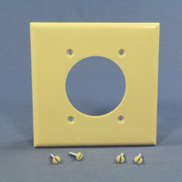 Eagle Standard 2-Gang Ivory Dryer Range Welder 2.156" Outlet Cover Wallplate 2168V